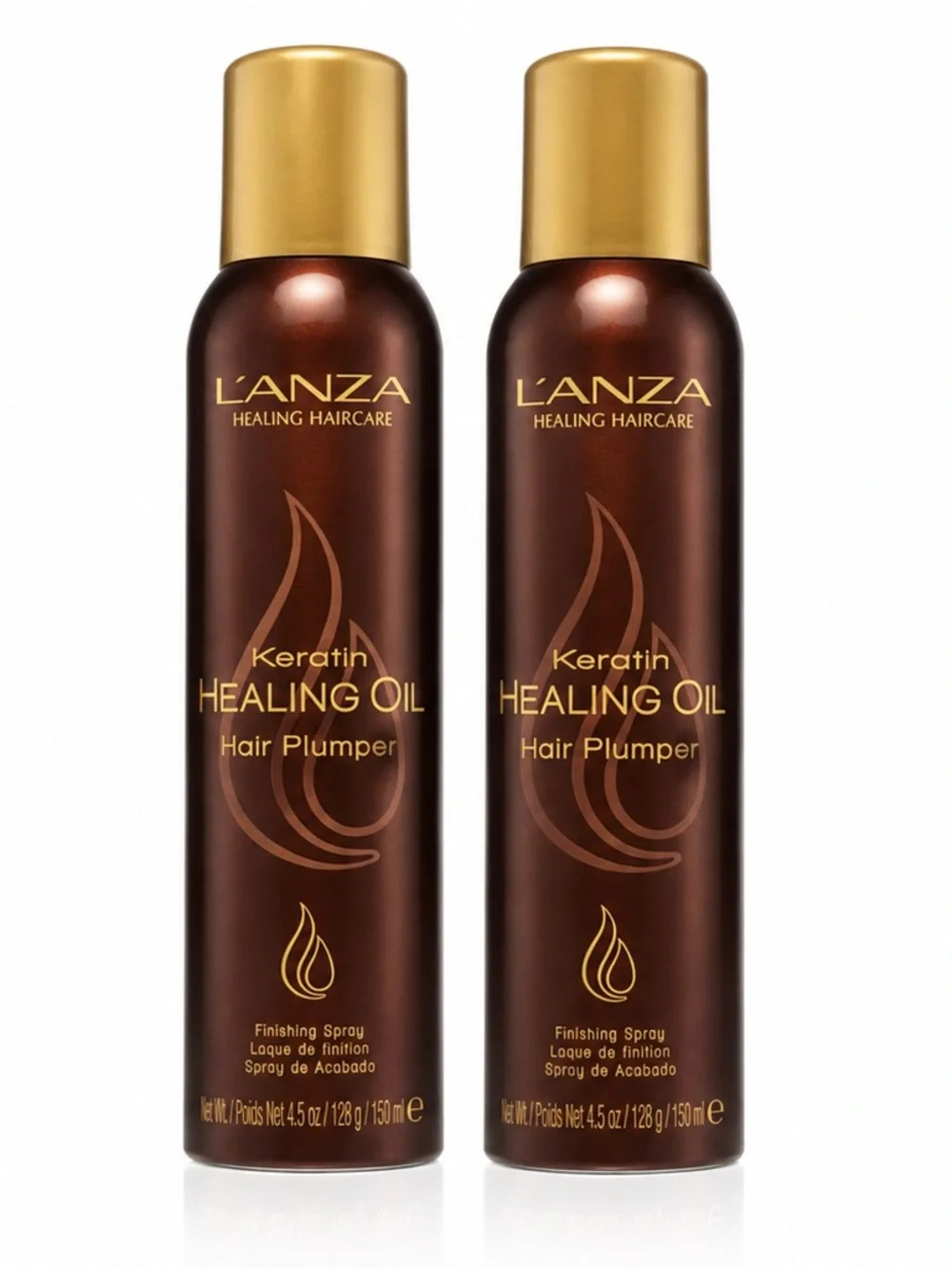 L’ANZA Keratin Healing Oil Hair Plumper Finishing Spray 4.5 oz 150ml Duo New